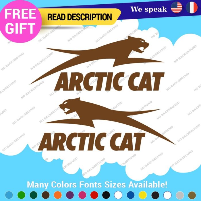Fits Arctic Cat Jumping Over Left and Right Set Vinyl Decals Stickers Snowmobile - Image 23