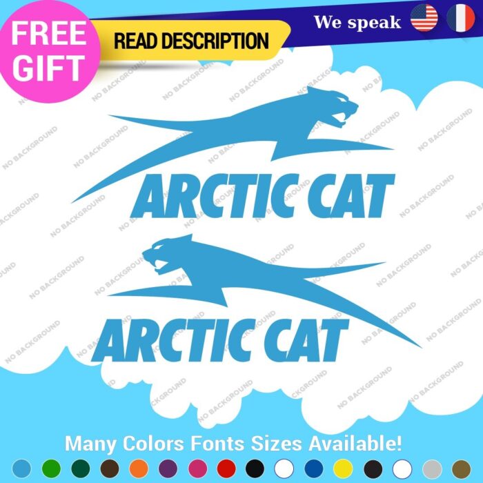 Fits Arctic Cat Jumping Over Left and Right Set Vinyl Decals Stickers Snowmobile - Image 24