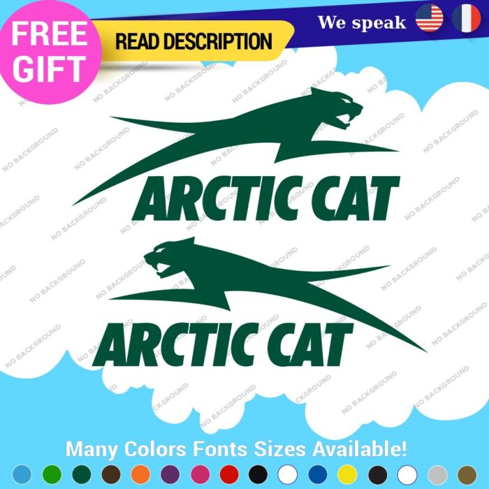 Fits Arctic Cat Jumping Over Left and Right Set Vinyl Decals Stickers Snowmobile - Image 25