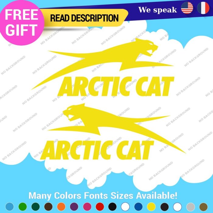 Fits Arctic Cat Jumping Over Left and Right Set Vinyl Decals Stickers Snowmobile - Image 4