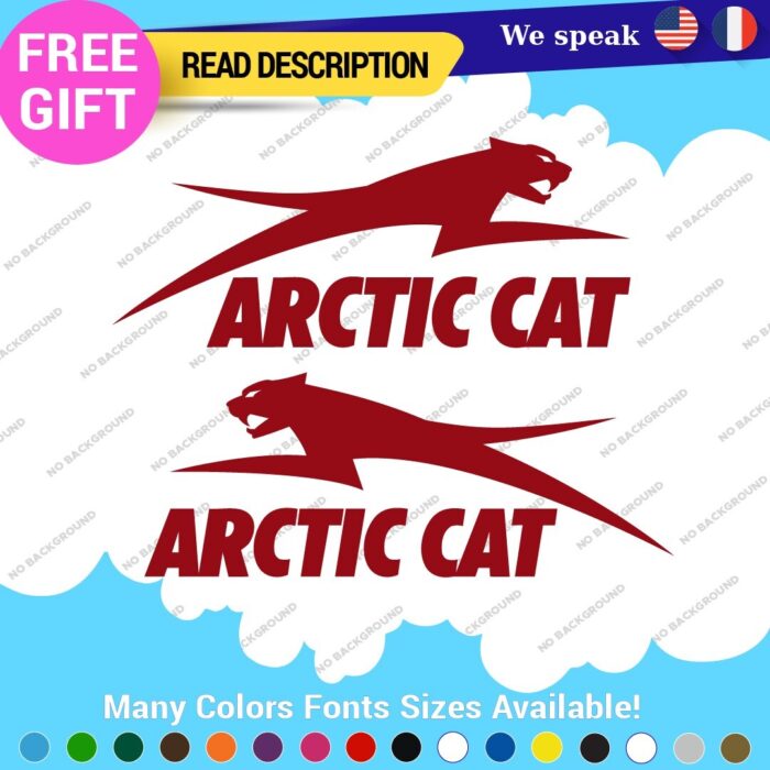 Fits Arctic Cat Jumping Over Left and Right Set Vinyl Decals Stickers Snowmobile - Image 5
