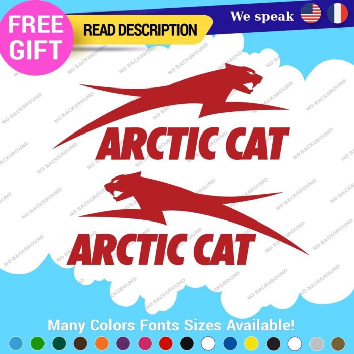 Fits Arctic Cat Jumping Over Left and Right Set Vinyl Decals Stickers Snowmobile - Image 6
