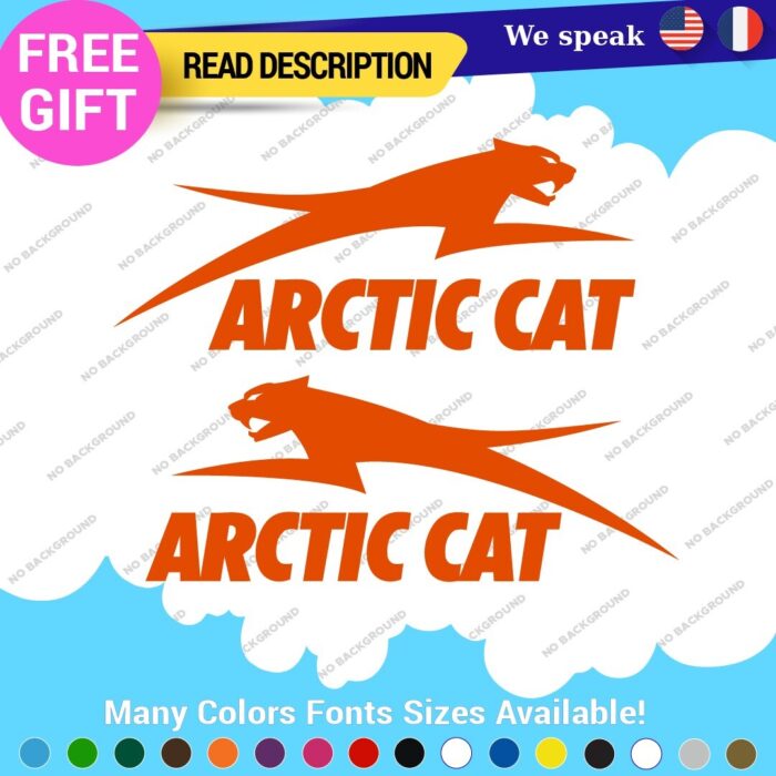 Fits Arctic Cat Jumping Over Left and Right Set Vinyl Decals Stickers Snowmobile - Image 7