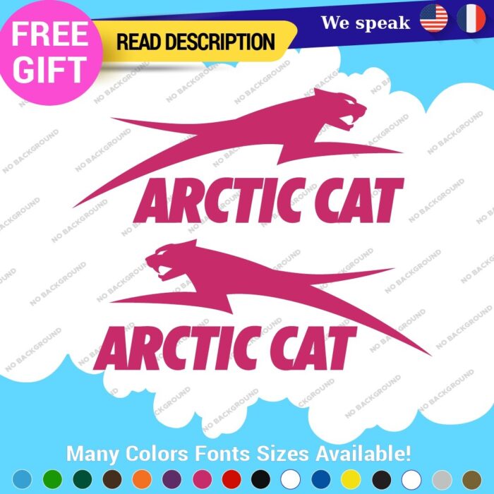 Fits Arctic Cat Jumping Over Left and Right Set Vinyl Decals Stickers Snowmobile - Image 8
