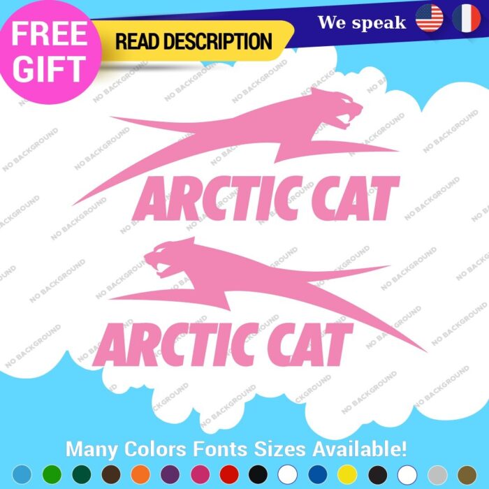 Fits Arctic Cat Jumping Over Left and Right Set Vinyl Decals Stickers Snowmobile - Image 9