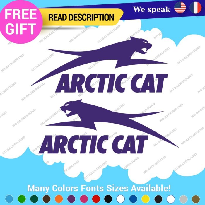 Fits Arctic Cat Jumping Over Left and Right Set Vinyl Decals Stickers Snowmobile - Image 10