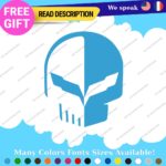 Fits Corvette Decals Stickers Vinyl Racing C7 C8 Stingray Z07 Jake Skull Sport - Image 3