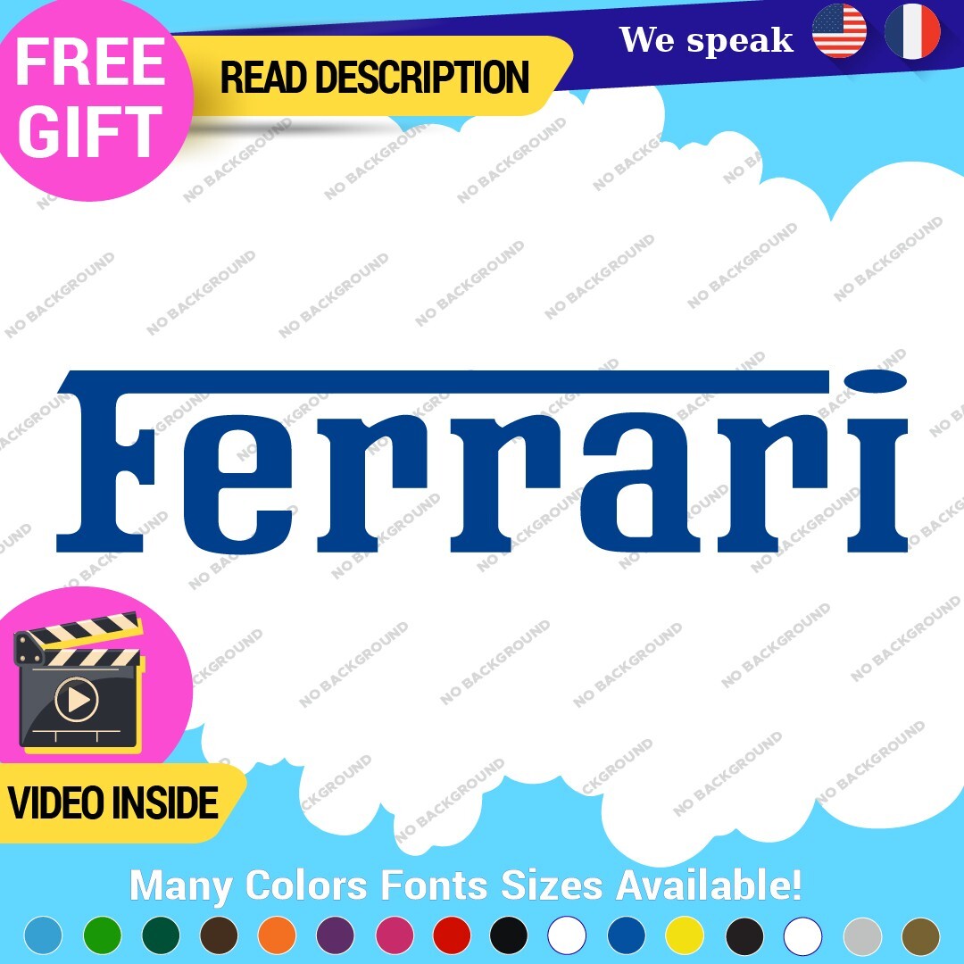 Fits Ferrari Vintage Decals Stickers Vinyl Die Oval Sports Cars Racing Formula 1 - Image 11