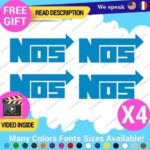 QTY:4 Fits Nos Stickers Decal Vinyl JDM Performance Racing Nitrous Oxide Kit Cap - Image 13