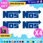 QTY:4 Fits Nos Stickers Decal Vinyl JDM Performance Racing Nitrous Oxide Kit Cap - Image 15