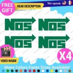 QTY:4 Fits Nos Stickers Decal Vinyl JDM Performance Racing Nitrous Oxide Kit Cap - Image 16