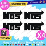 QTY:4 Fits Nos Stickers Decal Vinyl JDM Performance Racing Nitrous Oxide Kit Cap