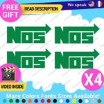 QTY:4 Fits Nos Stickers Decal Vinyl JDM Performance Racing Nitrous Oxide Kit Cap - Image 18