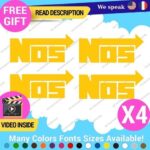QTY:4 Fits Nos Stickers Decal Vinyl JDM Performance Racing Nitrous Oxide Kit Cap - Image 3