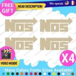 QTY:4 Fits Nos Stickers Decal Vinyl JDM Performance Racing Nitrous Oxide Kit Cap - Image 21