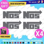 QTY:4 Fits Nos Stickers Decal Vinyl JDM Performance Racing Nitrous Oxide Kit Cap - Image 22