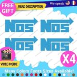 QTY:4 Fits Nos Stickers Decal Vinyl JDM Performance Racing Nitrous Oxide Kit Cap - Image 25