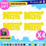QTY:4 Fits Nos Stickers Decal Vinyl JDM Performance Racing Nitrous Oxide Kit Cap - Image 4