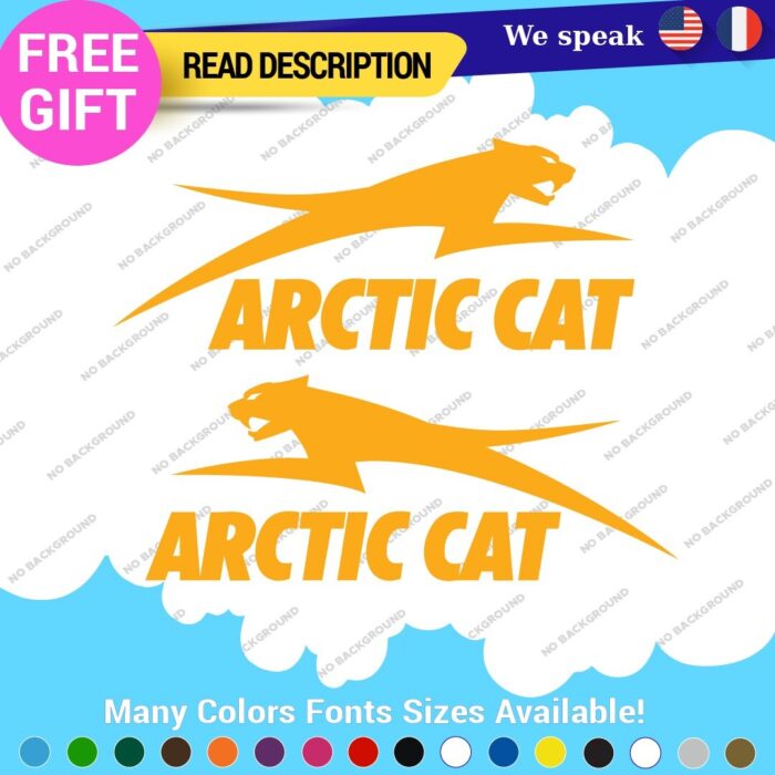 Fits Arctic Cat Jumping Over Left and Right Set Vinyl Decals Stickers Snowmobile - Image 26