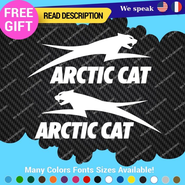 Fits Arctic Cat Jumping Over Left and Right Set Vinyl Decals Stickers Snowmobile - Image 27