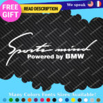 Fits Sports Mind Stickers Vinyl Decal Powered BMW Car Racing Produced German