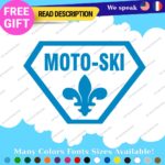 MOTO-SKI Decals Stickers Vinyl Ski moto old snow doo Vintage Antique Snowmobile - Image 14