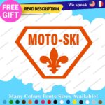 MOTO-SKI Decals Stickers Vinyl Ski moto old snow doo Vintage Antique Snowmobile
