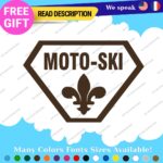 MOTO-SKI Decals Stickers Vinyl Ski moto old snow doo Vintage Antique Snowmobile - Image 20