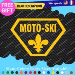 MOTO-SKI Decals Stickers Vinyl Ski moto old snow doo Vintage Antique Snowmobile - Image 3