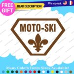 MOTO-SKI Decals Stickers Vinyl Ski moto old snow doo Vintage Antique Snowmobile - Image 24