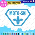 MOTO-SKI Decals Stickers Vinyl Ski moto old snow doo Vintage Antique Snowmobile - Image 25