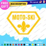MOTO-SKI Decals Stickers Vinyl Ski moto old snow doo Vintage Antique Snowmobile - Image 4