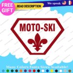 MOTO-SKI Decals Stickers Vinyl Ski moto old snow doo Vintage Antique Snowmobile - Image 8