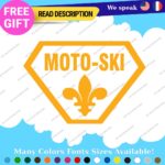 MOTO-SKI Decals Stickers Vinyl Ski moto old snow doo Vintage Antique Snowmobile - Image 26