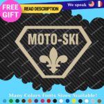 MOTO-SKI Decals Stickers Vinyl Ski moto old snow doo Vintage Antique Snowmobile - Image 27
