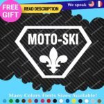 MOTO-SKI Decals Stickers Vinyl Ski moto old snow doo Vintage Antique Snowmobile - Image 29