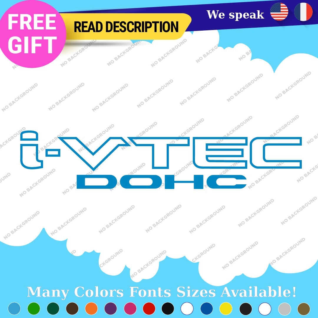 Fits IVTEC Turbo DOHC Decal Sticker Vinyl Honda Civic Accord JDM RSX Type VTEC - Image 12