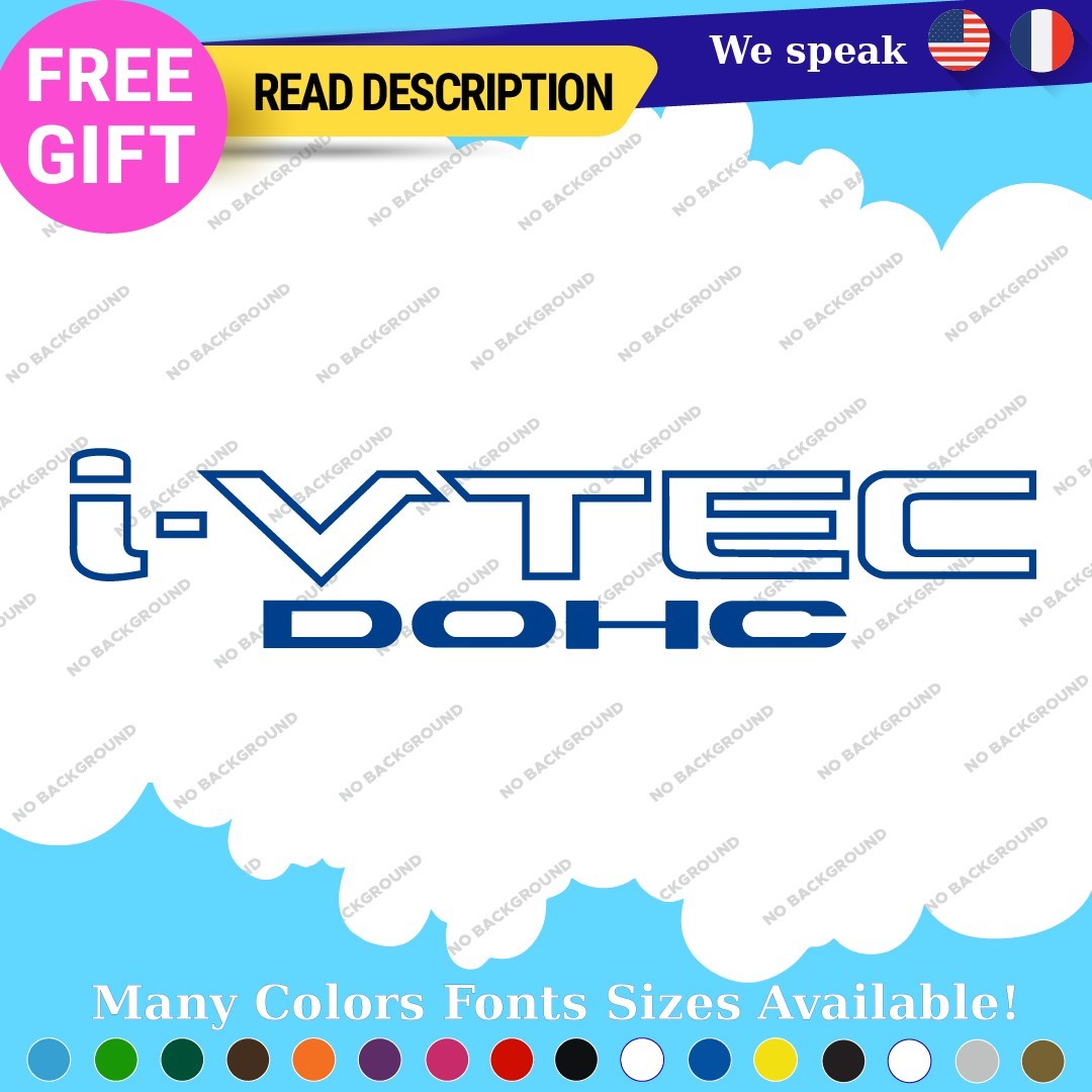 Fits IVTEC Turbo DOHC Decal Sticker Vinyl Honda Civic Accord JDM RSX Type VTEC - Image 13