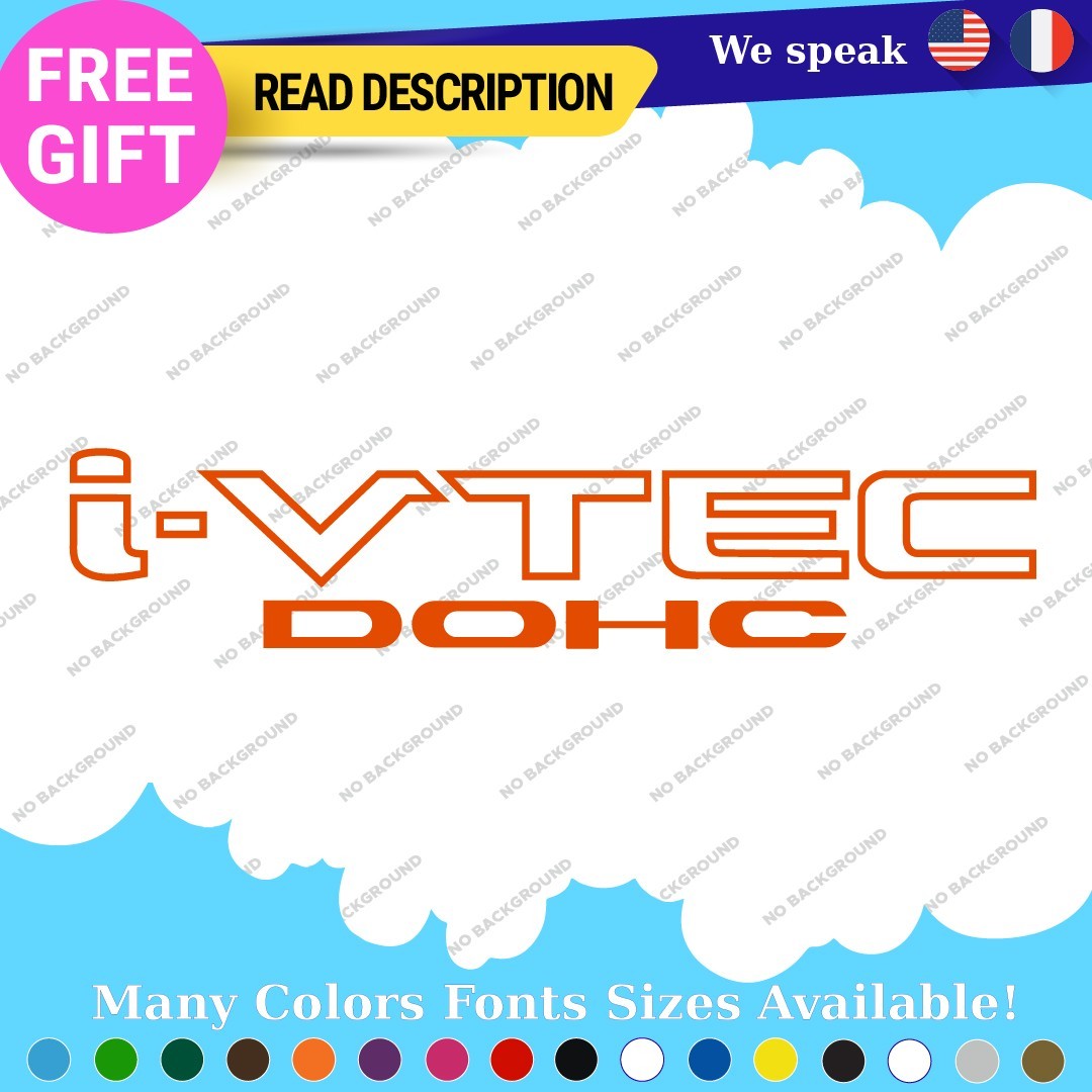 Fits IVTEC Turbo DOHC Decal Sticker Vinyl Honda Civic Accord JDM RSX Type VTEC - Image 6