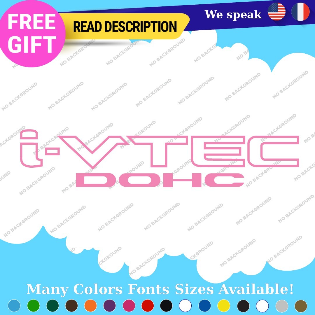Fits IVTEC Turbo DOHC Decal Sticker Vinyl Honda Civic Accord JDM RSX Type VTEC - Image 8