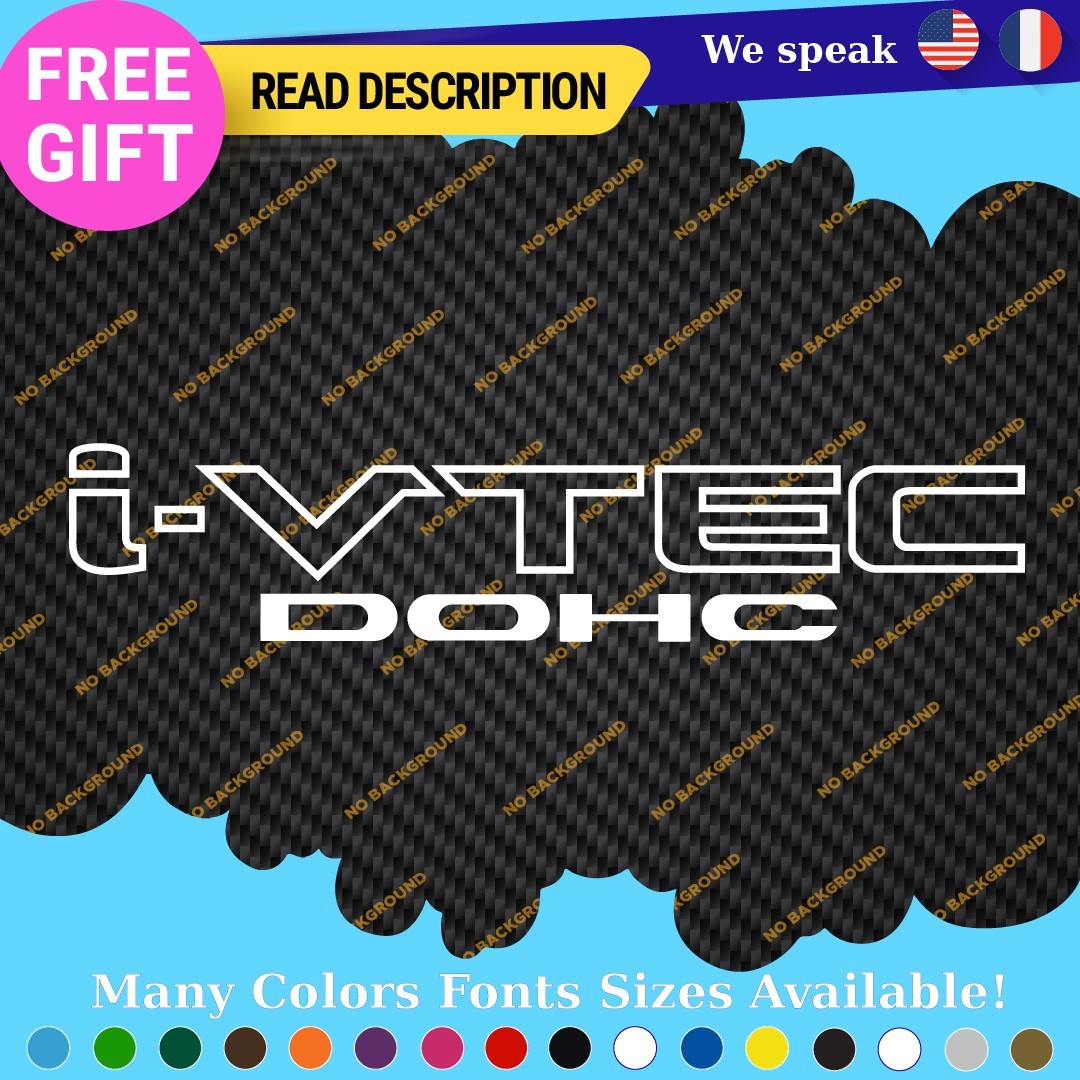 Fits IVTEC Turbo DOHC Decal Sticker Vinyl Honda Civic Accord JDM RSX Type VTEC - Image 15