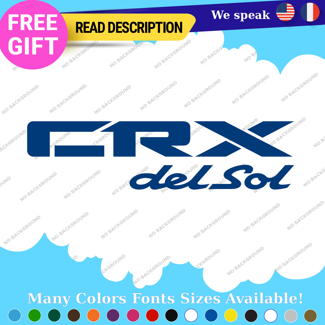 Fits Honda Decals Stickers Vinyl CRX Si SiR Door Side JDM Drift Del Sol Civic 297353865171 Fits Honda Decals Stickers Vinyl CRX Si SiR Door Side JDM Drift Del Sol Civic - Image 1