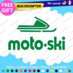 Fits MOTO-SKI Decals Stickers Vinyl Ski moto old snow Vintage Antique Snowmobile - Image 15