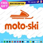 Fits MOTO-SKI Decals Stickers Vinyl Ski moto old snow Vintage Antique Snowmobile
