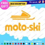 Fits MOTO-SKI Decals Stickers Vinyl Ski moto old snow Vintage Antique Snowmobile - Image 3
