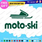 Fits MOTO-SKI Decals Stickers Vinyl Ski moto old snow Vintage Antique Snowmobile - Image 23