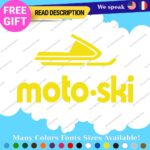 Fits MOTO-SKI Decals Stickers Vinyl Ski moto old snow Vintage Antique Snowmobile - Image 25