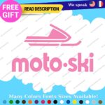 Fits MOTO-SKI Decals Stickers Vinyl Ski moto old snow Vintage Antique Snowmobile - Image 7