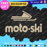 Fits MOTO-SKI Decals Stickers Vinyl Ski moto old snow Vintage Antique Snowmobile - Image 28