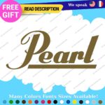 Fits Pearl Drums Logo Decals  Band Stickers Drum Bass Replacement Vinyl Die Cut